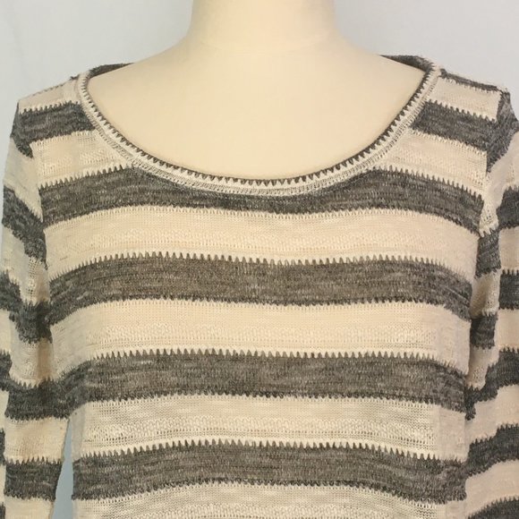 Maurices Womens Black White Striped Pullover Light Sweater, XL - Picture 2 of 10